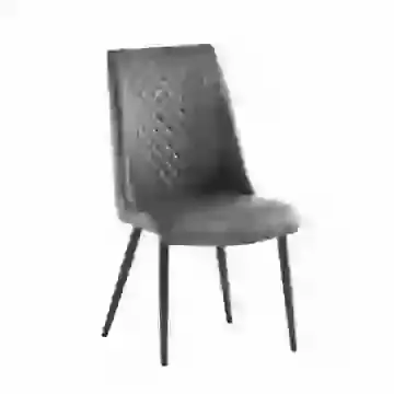 Faux Leather Dining Chair with Stitch Detailing (Sold in Pairs)